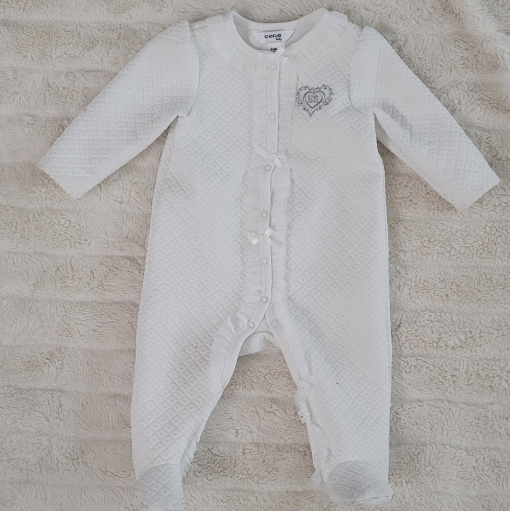 BEBE QUILTED 6-9 MONTHS FOOTSIR PAJAMA
